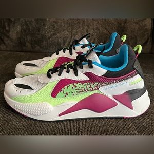 Puma RS-X Blaster Shoes White/Green/Fuschia Color Men’s Size 9.5